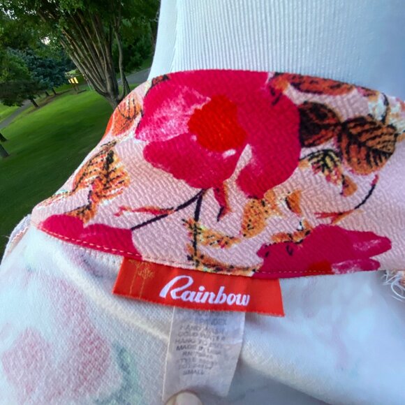 Rainbow Women's Floral Long Sleeve Blouse Blazer - Size S - Picture 12 of 15